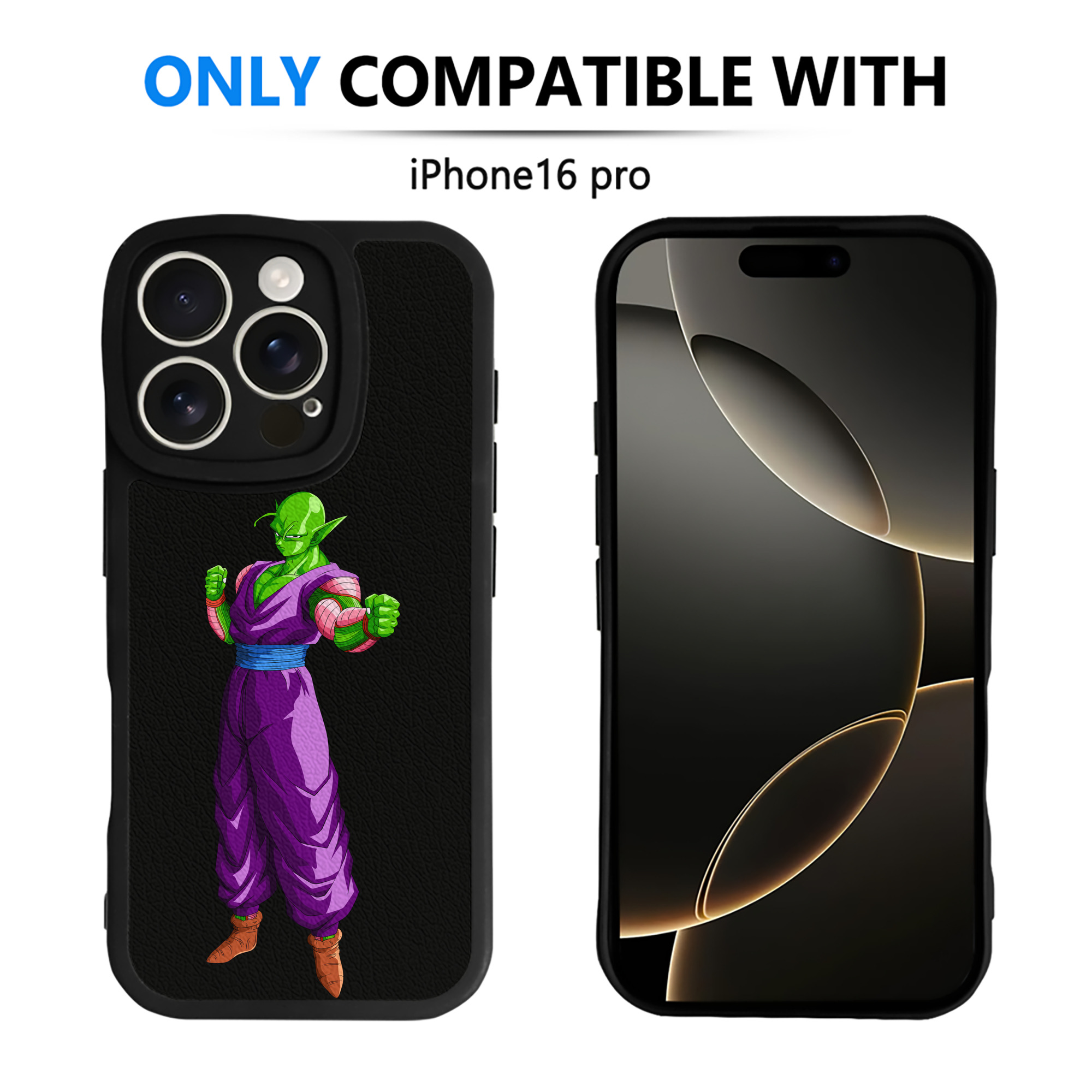 （画像用） ドラゴンボール ピッコロ DRAGON BALL Piccolo 【iPhone 16シリーズ対応】シリコンスマホケース（レザー調） 材質：シリコン
